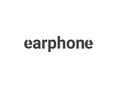 Earphone awesome logo branding design flat icon illustration logo logo design logotype typography