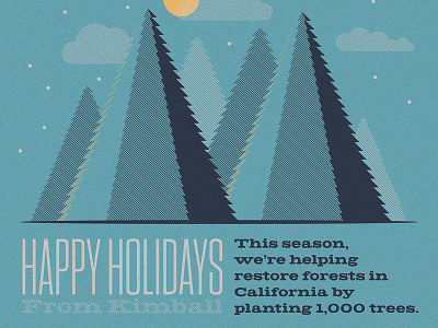 Kimball Holiday Card design flat holiday holiday card illustration vector