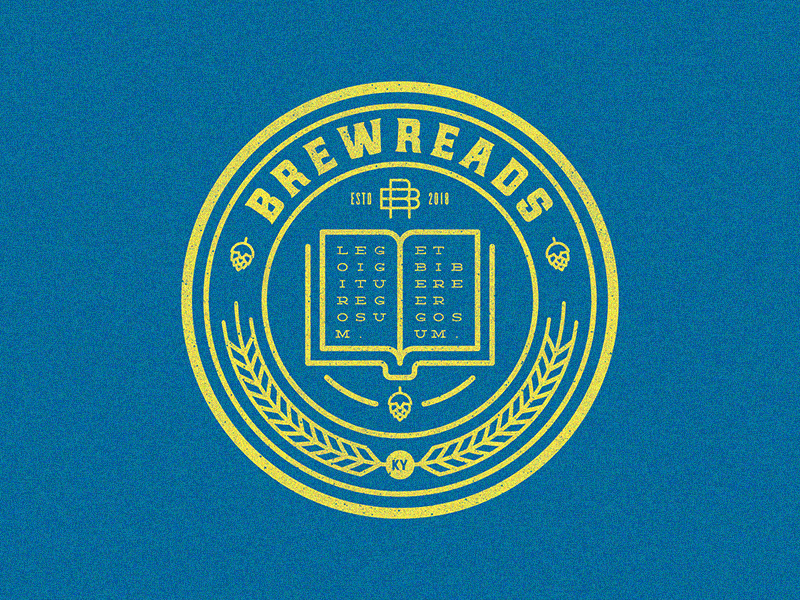 Brewreads Logo branding flat vector illustration logo design