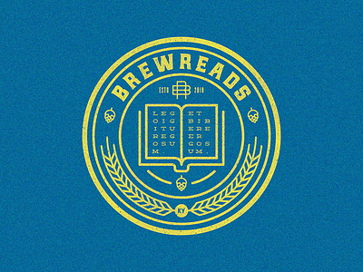 Brewreads Logo branding design flat illustration logo vector