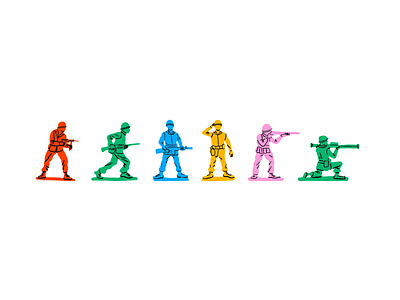 Toy soldiers 90s art cartoon doodle funny illustration soldier toy