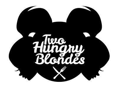 Two Hungry Blondes Logo foodies logo women yumm