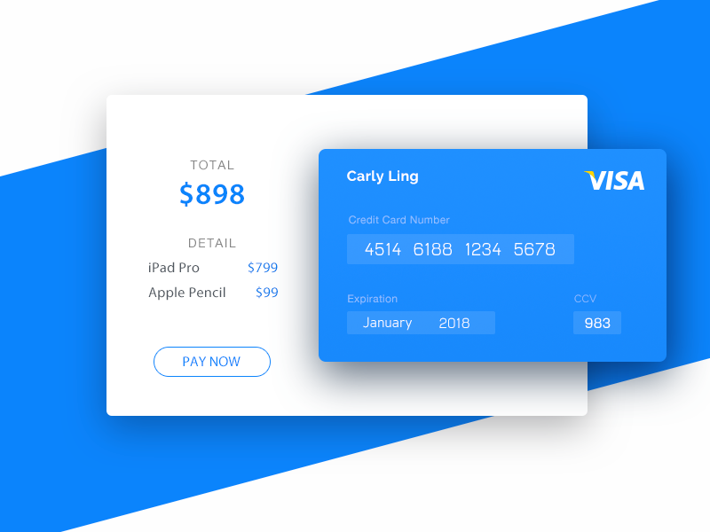 Credit Card Checkout - DailyUI 002 by Cardist on Dribbble