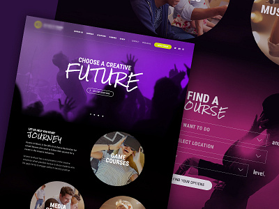 Music Course circles college courses music school type ui university web