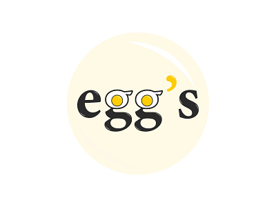 Egg wordmark logo illustrator design