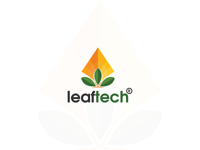 Leaftech logo branding design icon illustration logo typography vector