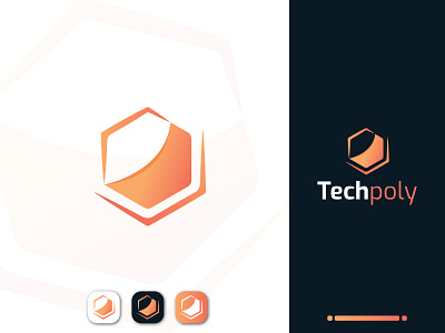 Hexagone logo Techpoly logo designer