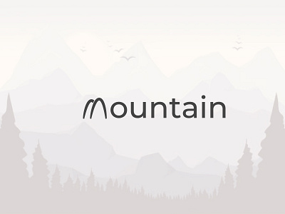 Mountain logo design letter logo design
