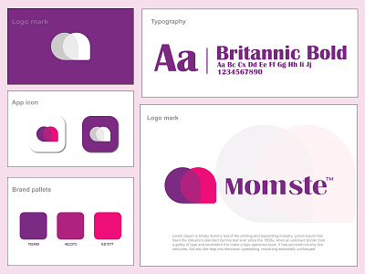 Branding Design - Momste concept-2 brand identity branding gradient graphic design icon logo logo design logo mark.technology logo minimal logo modern logo startup symbol technology logo typography