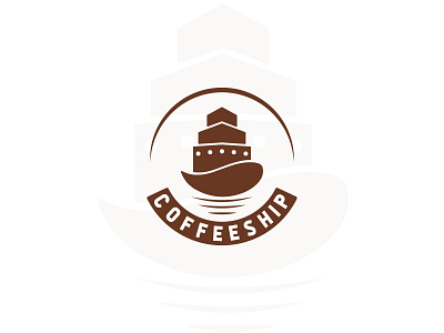 Coffeeship logo Design app icon brand identity branding coffee logo coffeeship company logo ecommerce logo design logo mark minimal logo modern logo ship logo vector