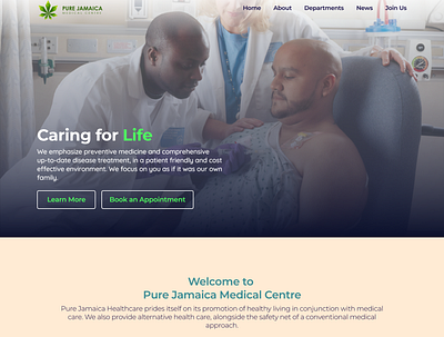 Pure Jamaica Healthcentre design error health centre hospital mockup ui ux web design website