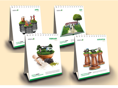 Adaro Calendar graphic design