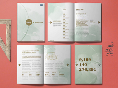 ANJ Annual Report annual report editorial design graphic design