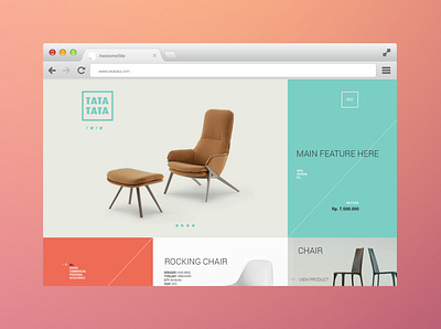 Furniture store web design, ui shot landing page ui ui design uiux web design