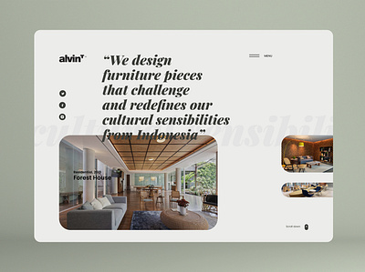Redesigning furniture & interior studio landing page - shot home page landing page ui ui design uiux web design