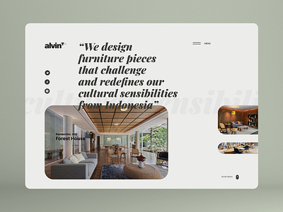 Redesigning furniture & interior studio landing page - shot