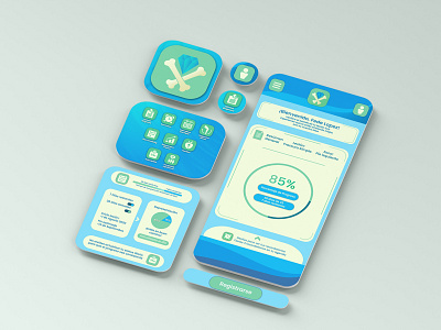 Bone Tracker App & Branding project (continued) app branding mobile mock up photoshop real life