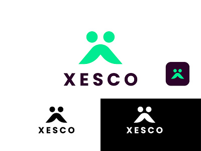 xesco 01 app icon branding flat logo illustration minimal logo minimalist logo modern logo ui vector