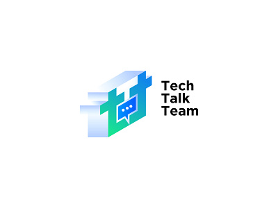TTT Tech Talk Team logo brand identity branding colourful logo creative logo flat logo gradient logo logo logo design minimal logo minimalist logo modern logo tech logo technology logo ttt unique logo