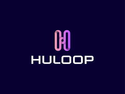 H letter modern logo Loop logo