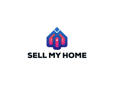 Letter M home selling real state business logo