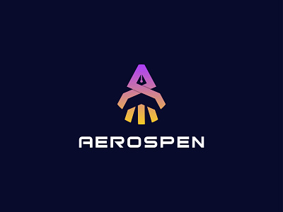A letter aerospace logo pen logo