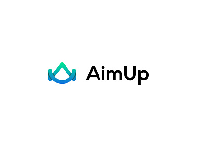 AimUp wealth growing banking and business logo.