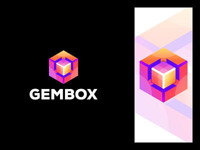 Gembox Logo Polygon Logo abstract app icon brand design brand identity branding design logo logo design minimal logo modern logo website