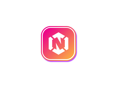 N letter creative modern negative space crypto app logo branding