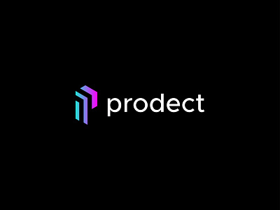 P letter arrow crypto prediction logo & branding