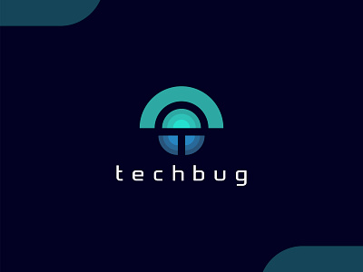 Tech bug technology logo branding