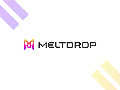 M letter Melt logo branding drop farming finance it logo logo design melt tech tech logo technology technology logo