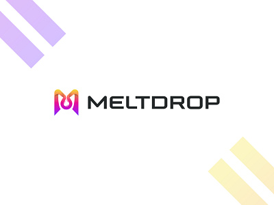M letter Melt logo branding drop farming finance it logo logo design melt tech tech logo technology technology logo