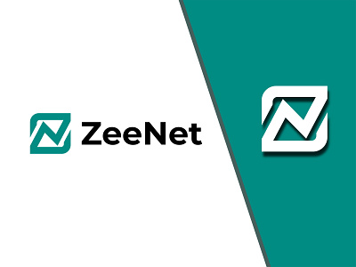 ZN letter networking flat modern logo