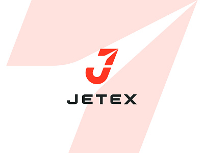 Jetex J letter aerospace logo branding