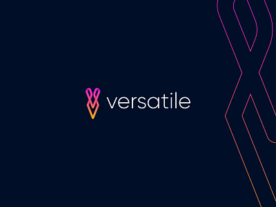 V letter modern versatile logo