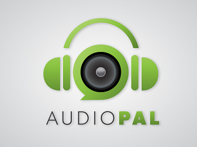 AudioPal Logo app headphones logo speaker speech text to