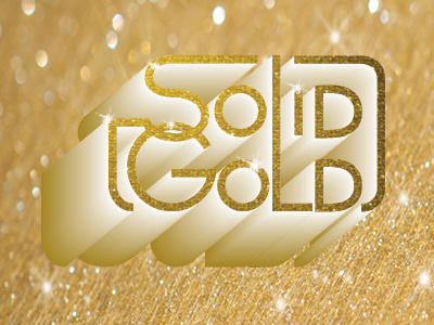 Solid Gold 70s gold logo solid typography