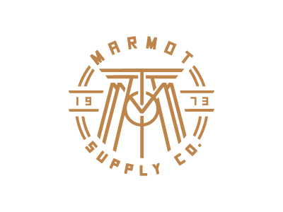 Marmot Monogram design emblem fullcolorcanvas gold jarrod bryan marmot monogram