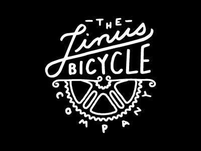 Linus Bike black and white lettering linus bike typography