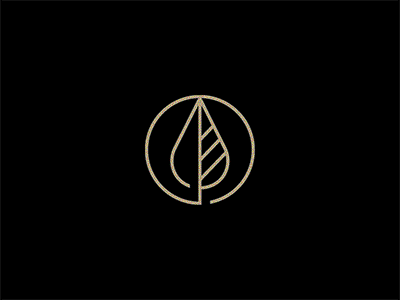 Exploration black and gold bold identity jarrod bryan leaf logo mark season symbol