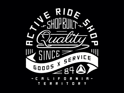 Type for tees active badge banners black and white full color canvas jarrod bryan quality script skateboarding type
