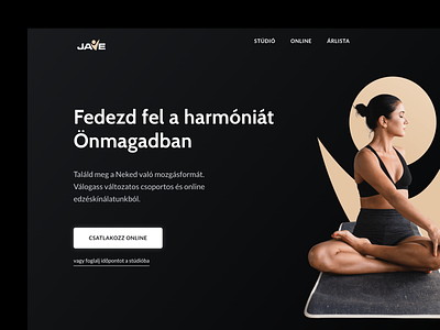 Jave Yoga Studio Online Training Platform design ecommerce elegant fitness minimal training ui yoga