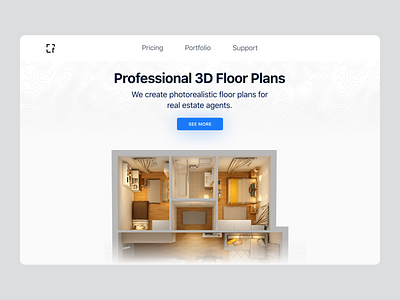 3D Floor Plan Service home page architecture branding design ecommerce floorplan homepage interior design ui