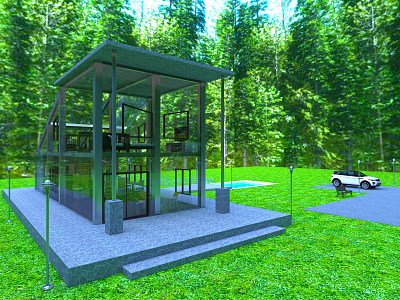 Glass House #3D Design 3d 3d design 3d designer exterior design