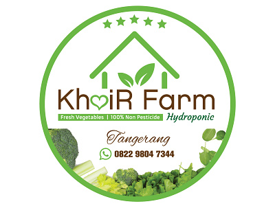 KhoiR Farm Hydroponic Logo #2D Design design illustration logo vector