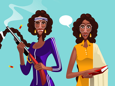 Padhaku & Ladaku adobeillustrator advertising art director character animation character design characters design feminism illustration layout design sassy style stylized vector visual design