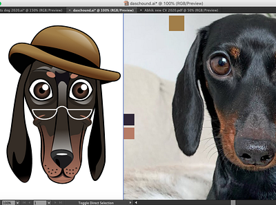 Dachshund Character Design adobe illustrator advertising animal art director branding caricature characterdesign concept creativity design graphicdesign illustration k9 mascot design vector visual design