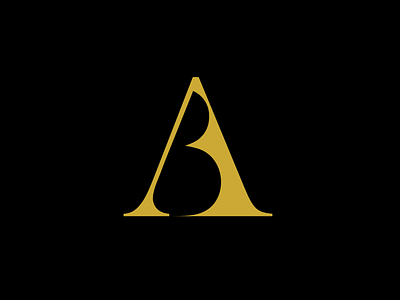 A+B Monogram Logo beige branding logo monogram logo negative space logo