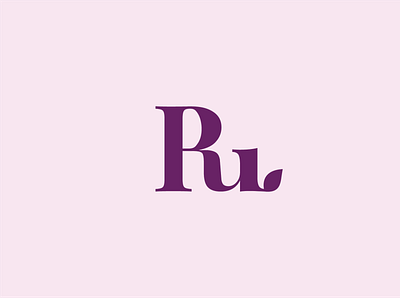 R+u Monogram Logo branding logo monogram pink purple